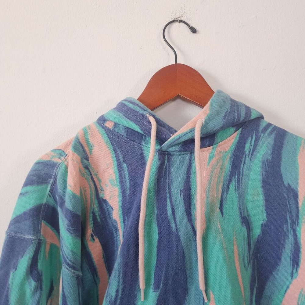 adidas Originals Men's R.Y.V. Hoodie Pullover In Vapor Pink Multi Medium AOP - Picture 2 of 5